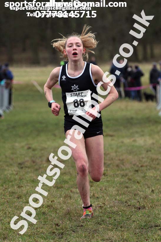Womens under-17s 2018 Northern Cross Country Champs., Harewood House, Leeds. Photo: David T. Hewitson/Sports for All Pics